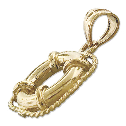 14K Gold Rettungsring-Charm (Schiffsmotiv)
