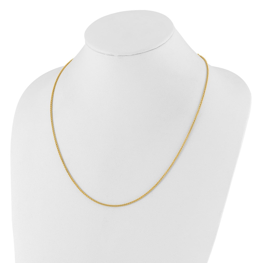 14K Verstellbar 1.6mm Halbmassiv Ährenkette Halskette