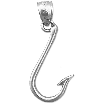 14K Gold 3D-Angelhaken-Charm