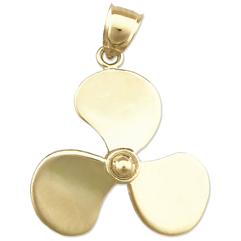 14K Gold 26MM 3D-Propeller-Anhänger