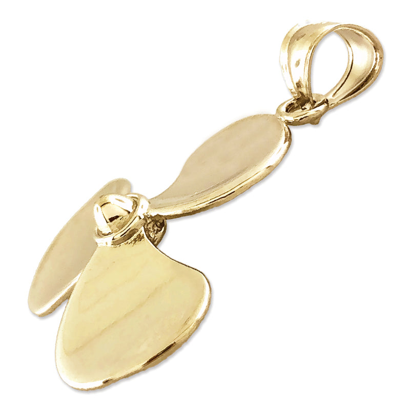 14K Gold 26MM 3D-Propeller-Anhänger