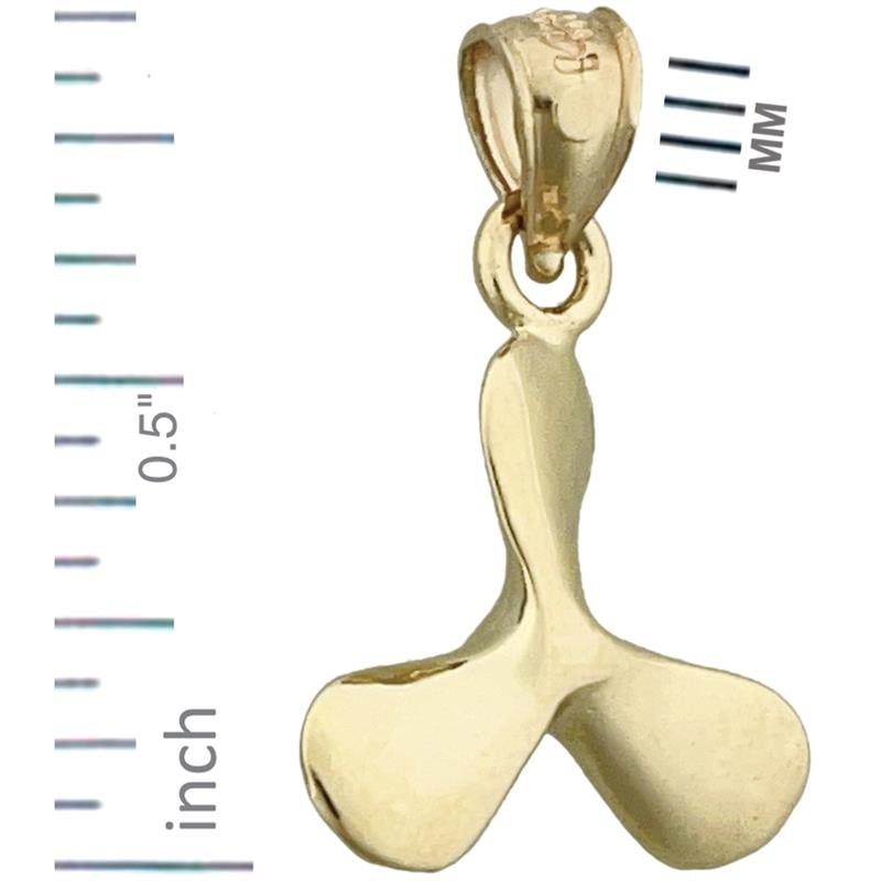 14K Gold 3D-Propeller-Charm