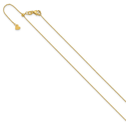 14K Verstellbar 1mm Diamantiert Ankerkette Halskette