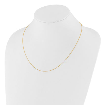 14K Verstellbar 1mm Diamantiert Ankerkette Halskette