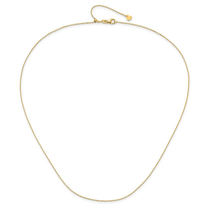 14K Verstellbar 1mm Diamantiert Ankerkette Halskette