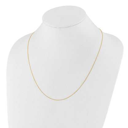 14K Verstellbar 1mm Diamantiert Ankerkette Halskette