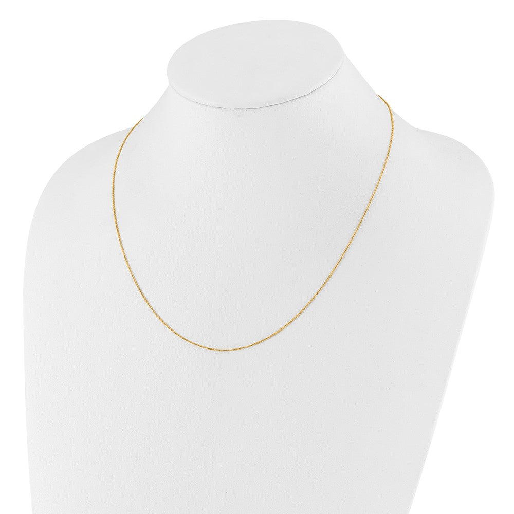 22 Zoll 14K Verstellbar.7mm Rund Ankerkette Halskette