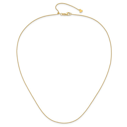 22 Zoll 14K Verstellbar.7mm Rund Ankerkette Halskette