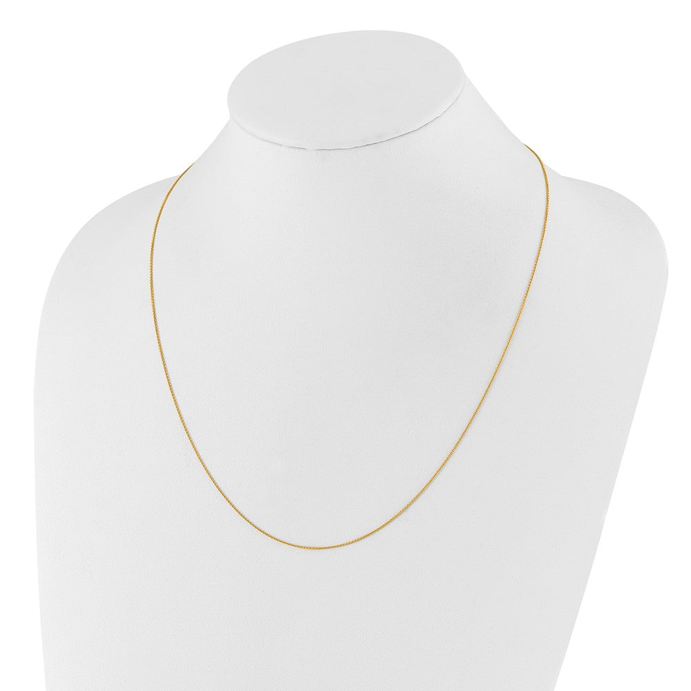 22 Zoll 14K Verstellbar.7mm Rund Ankerkette Halskette