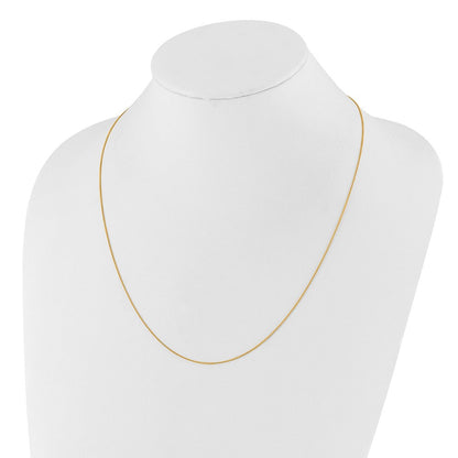 22 Zoll 14K Verstellbar.7mm Rund Ankerkette Halskette