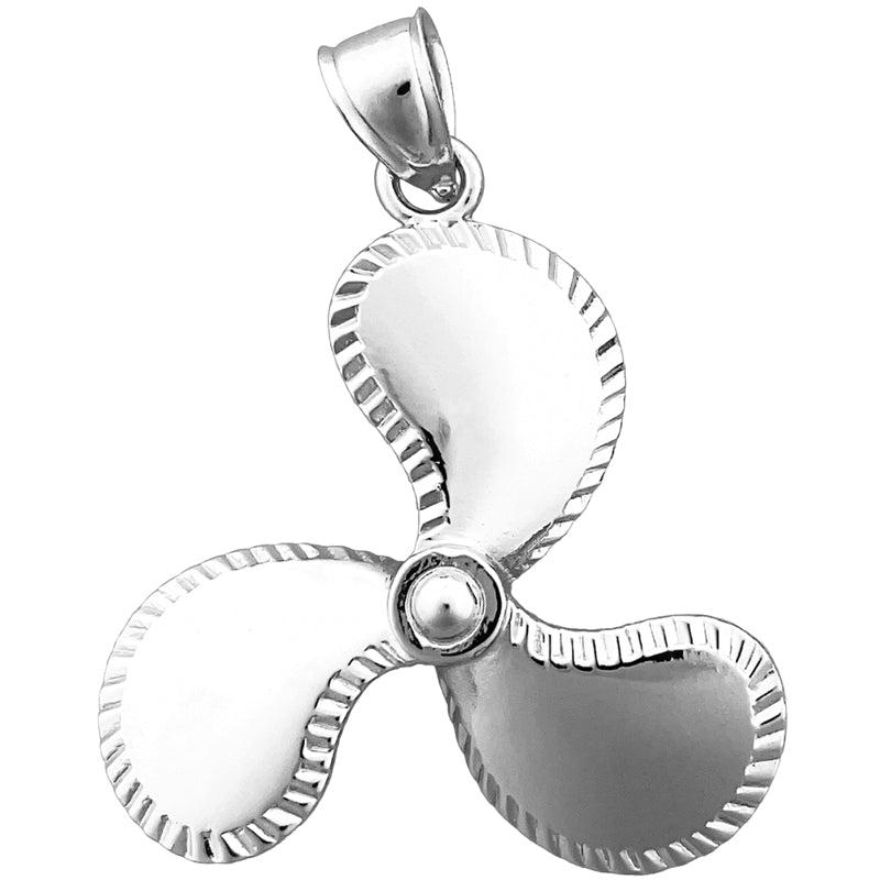 14K Gold Propeller-Anhänger, 32 mm