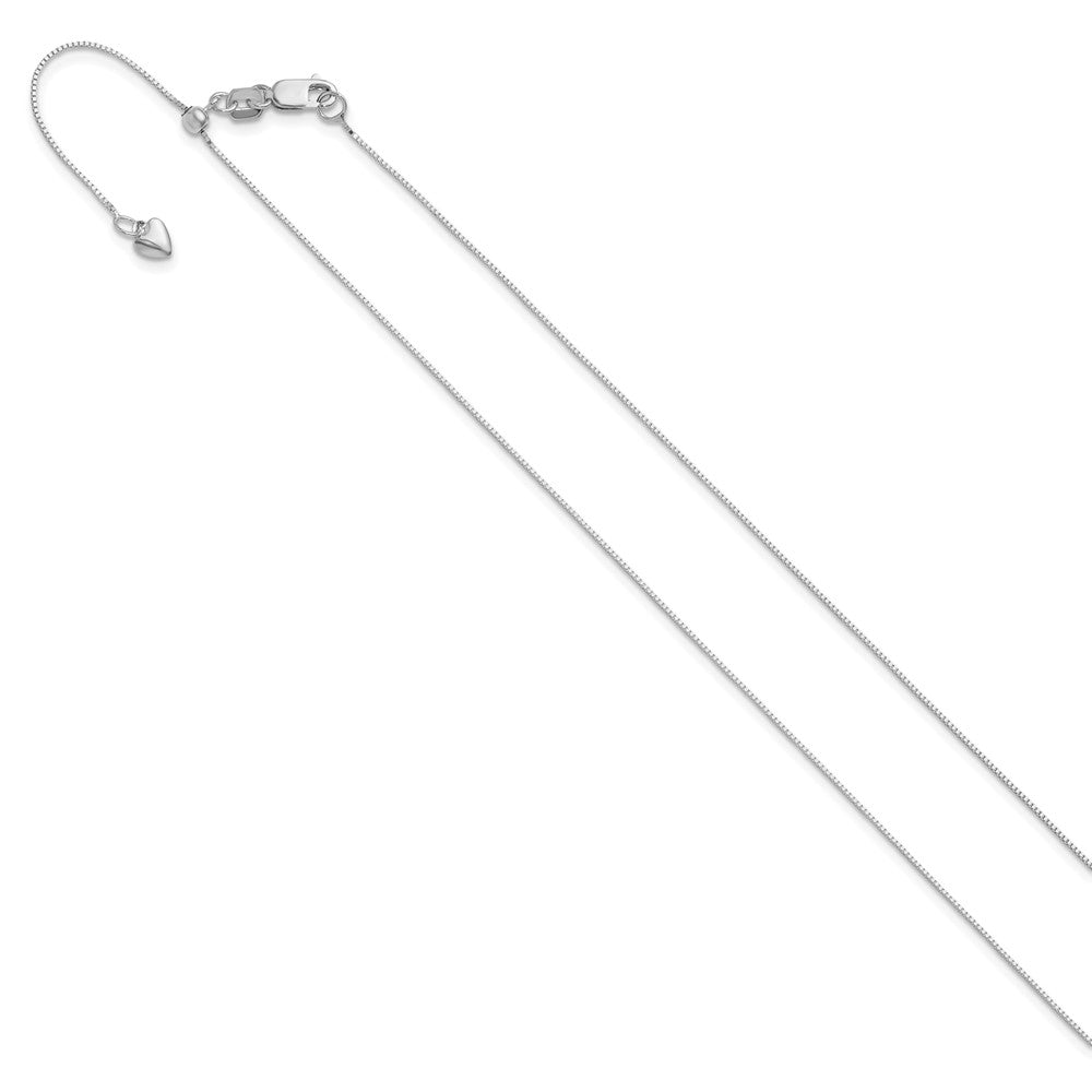 14K Weißgold Verstellbar.55mm Baby Venezianer Halskette