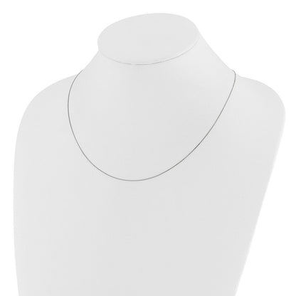 14K Weißgold Verstellbar.55mm Baby Venezianer Halskette