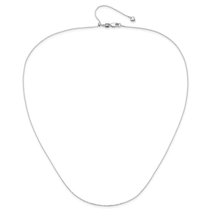 14K Weißgold Verstellbar.55mm Baby Venezianer Halskette