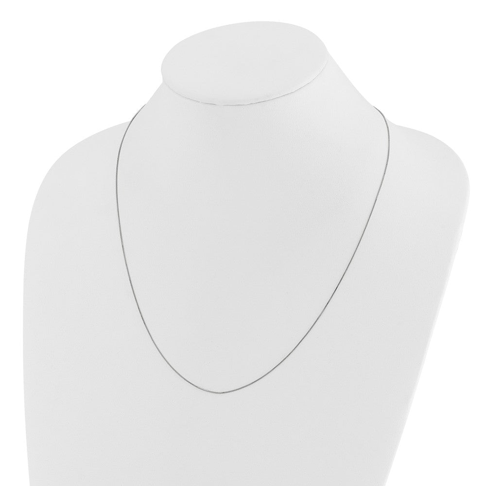 14K Weißgold Verstellbar.55mm Baby Venezianer Halskette