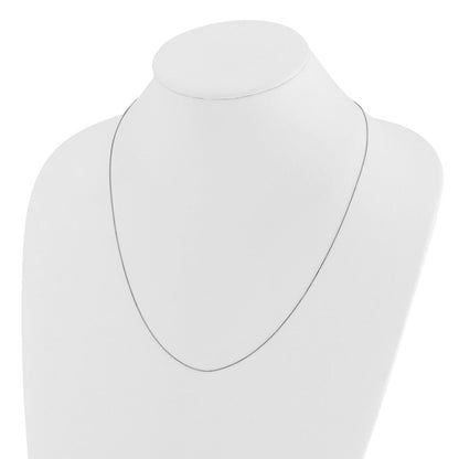 14K Weißgold Verstellbar.55mm Baby Venezianer Halskette