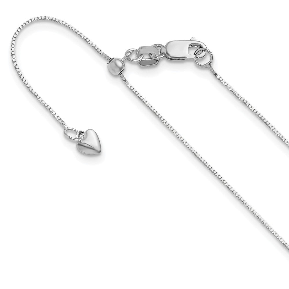 14K Weißgold Verstellbar.55mm Baby Venezianer Halskette
