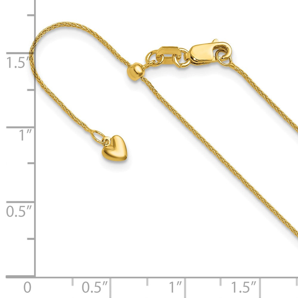14K Verstellbar.85mm Weizen Halskette