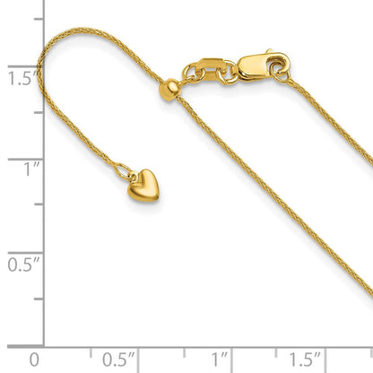 14K Verstellbar.85mm Weizen Halskette