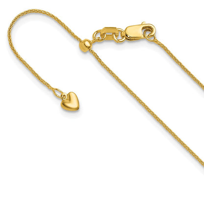 14K Verstellbar.85mm Weizen Halskette