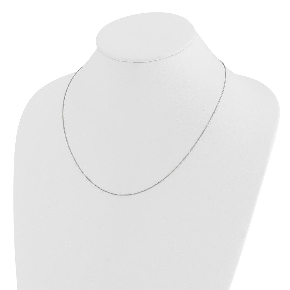 14K Weißgold Verstellbar.85mm Weizen Halskette