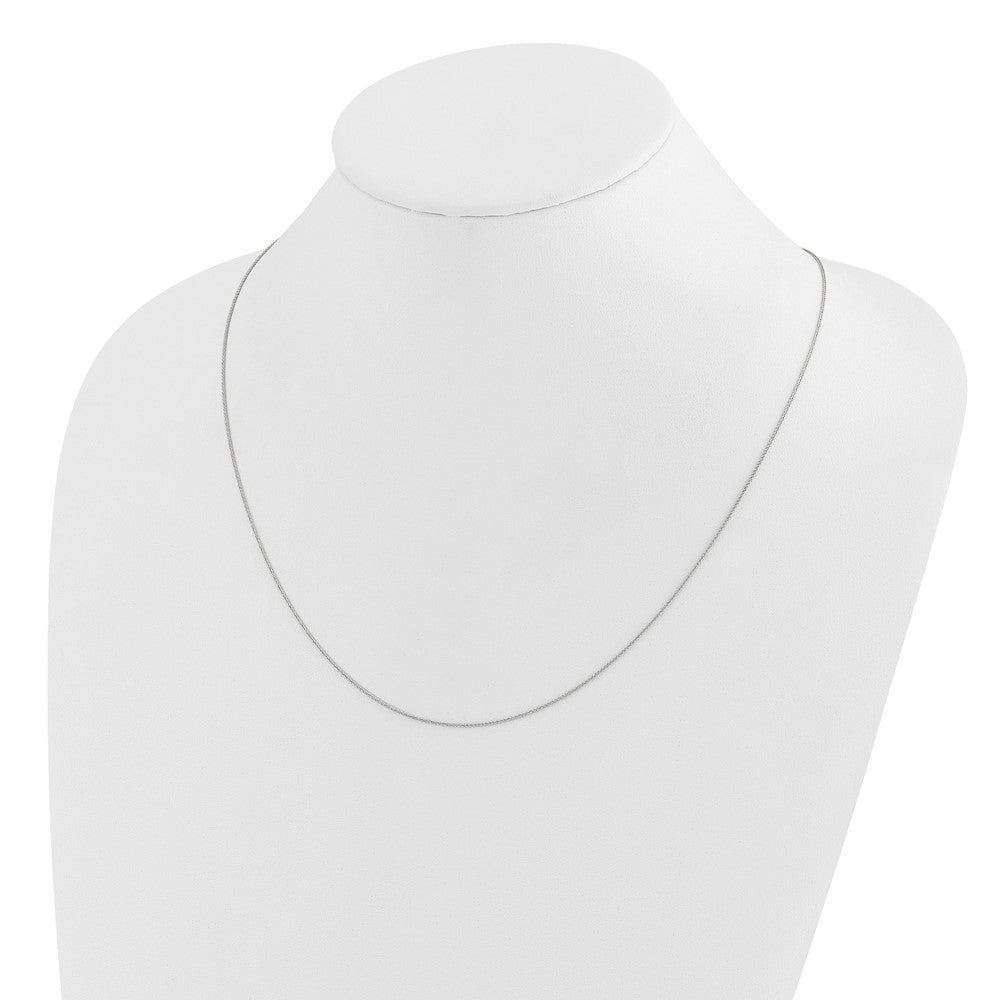 14K Weißgold Verstellbar.85mm Weizen Halskette