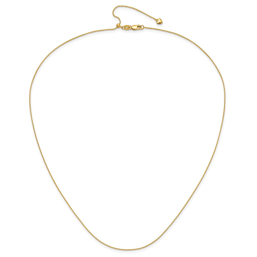 14K Verstellbar.8mm Diamantiert Weizen Halskette