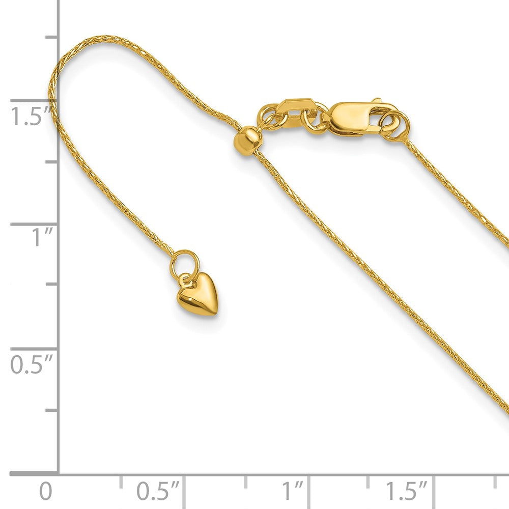 14K Verstellbar.8mm Diamantiert Weizen Halskette