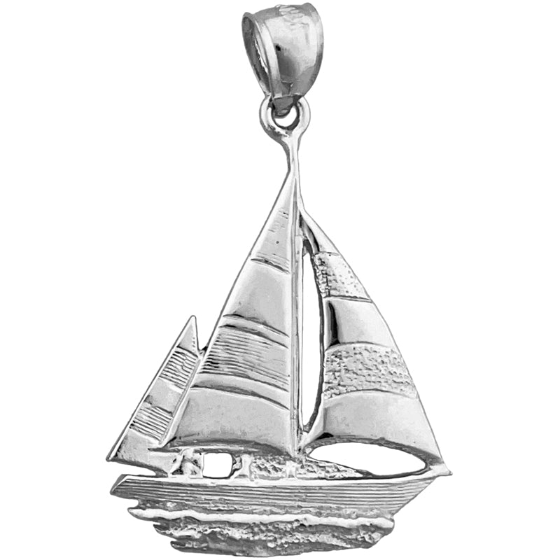 14K Gold Anhänger Ketch-Segelboot