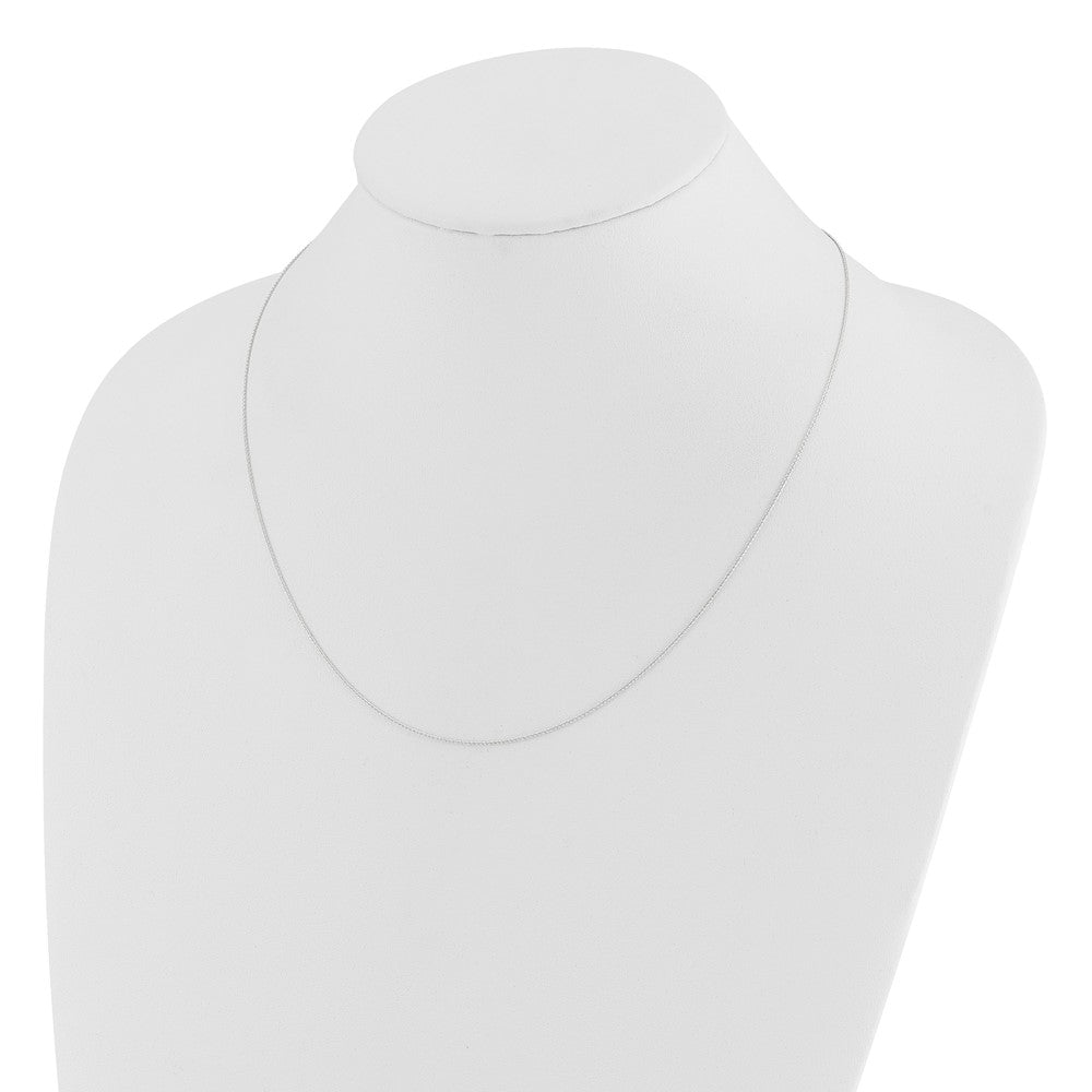 14K Weißgold Verstellbar.8mm Diamantiert Weizen Halskette