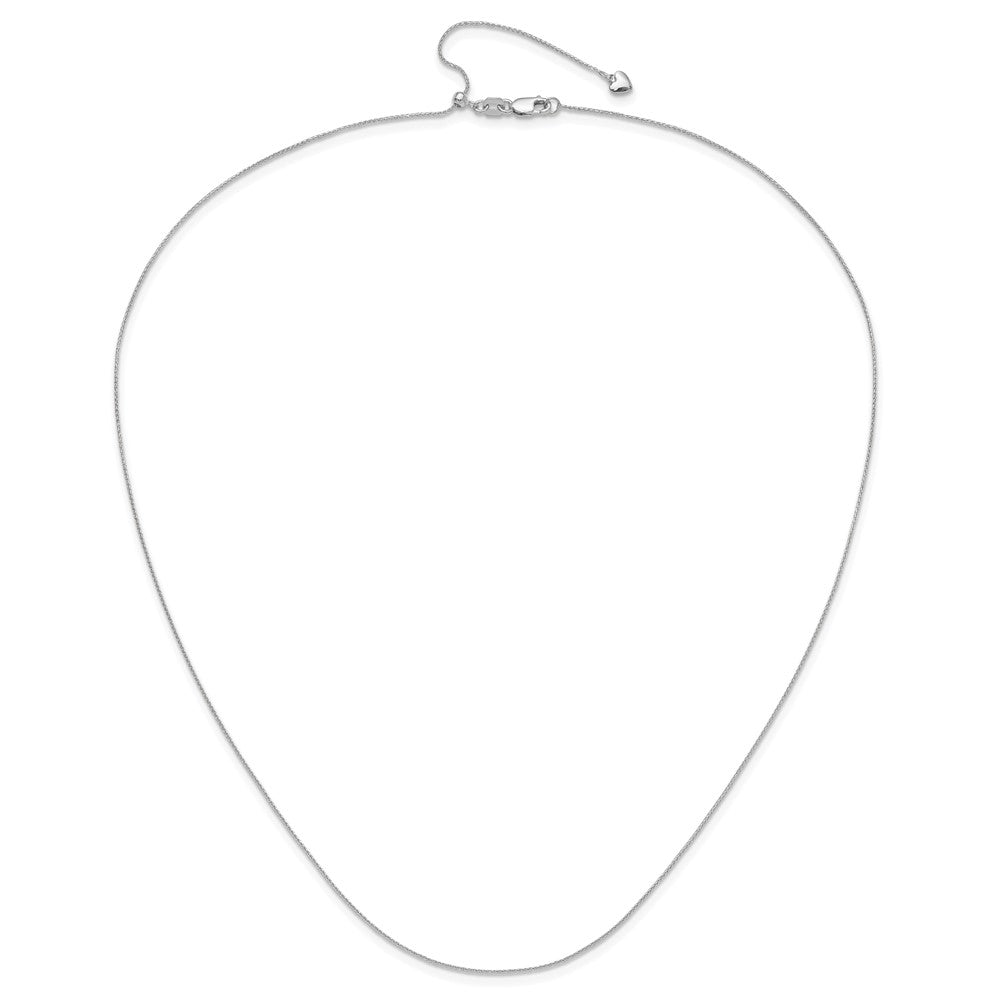 14K Weißgold Verstellbar.8mm Diamantiert Weizen Halskette