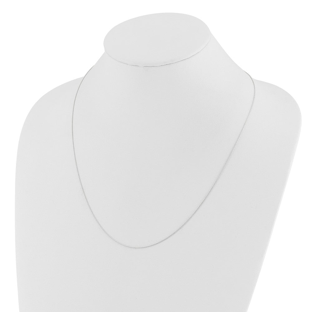 14K Weißgold Verstellbar.8mm Diamantiert Weizen Halskette