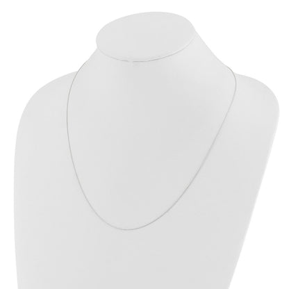 14K Weißgold Verstellbar.8mm Diamantiert Weizen Halskette