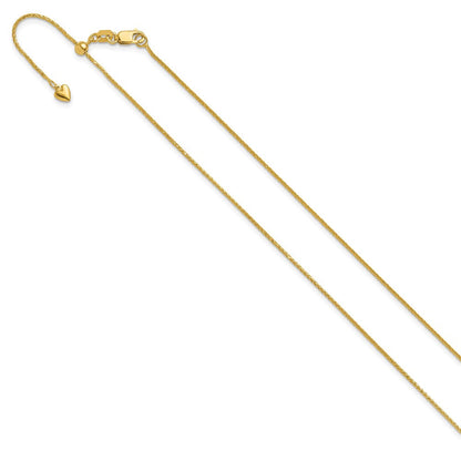 14K Verstellbar.95mm Diamantiert Weizen Halskette