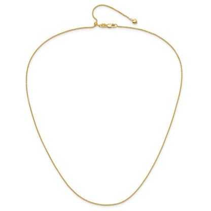 14K Verstellbar.95mm Diamantiert Weizen Halskette