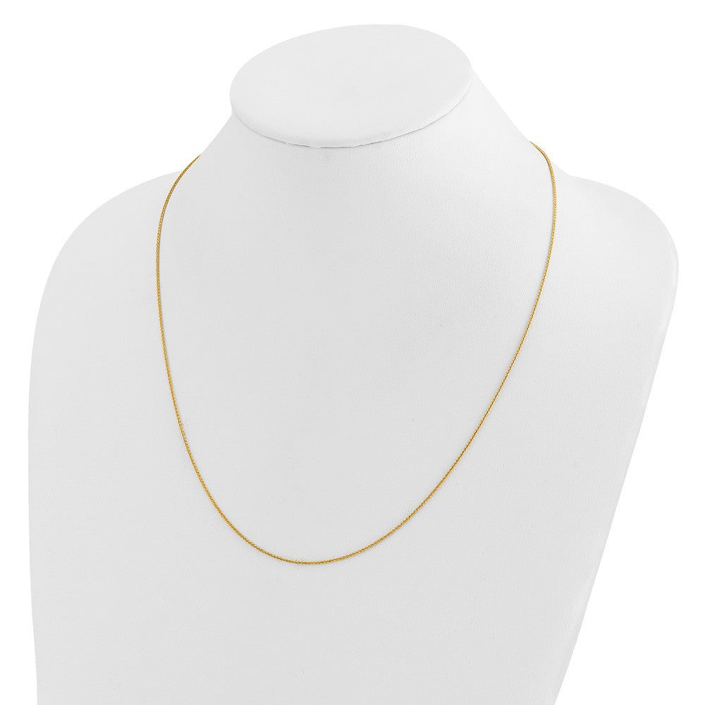 14K Verstellbar.95mm Diamantiert Weizen Halskette