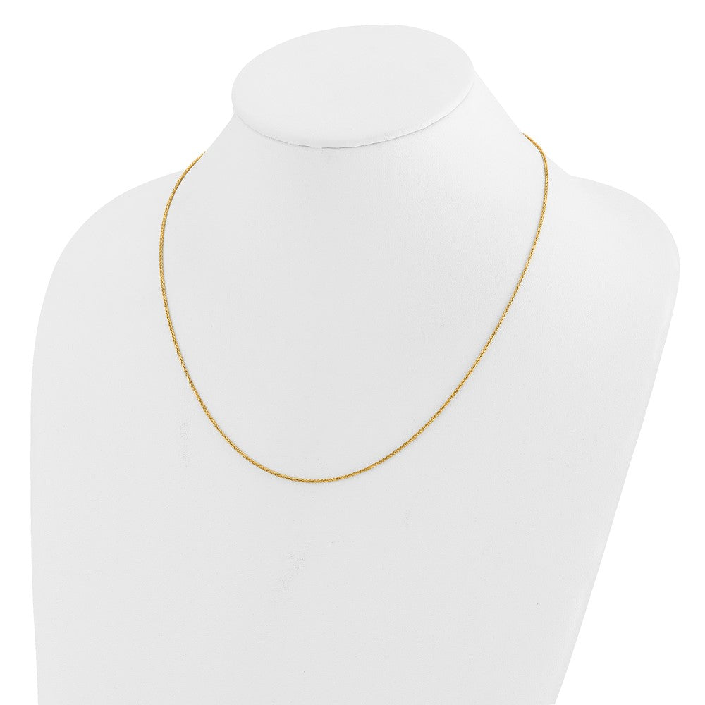 14K Verstellbar 1.2mm Diamantiert Weizen Halskette