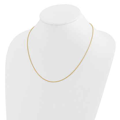 14K Verstellbar 1.2mm Diamantiert Weizen Halskette