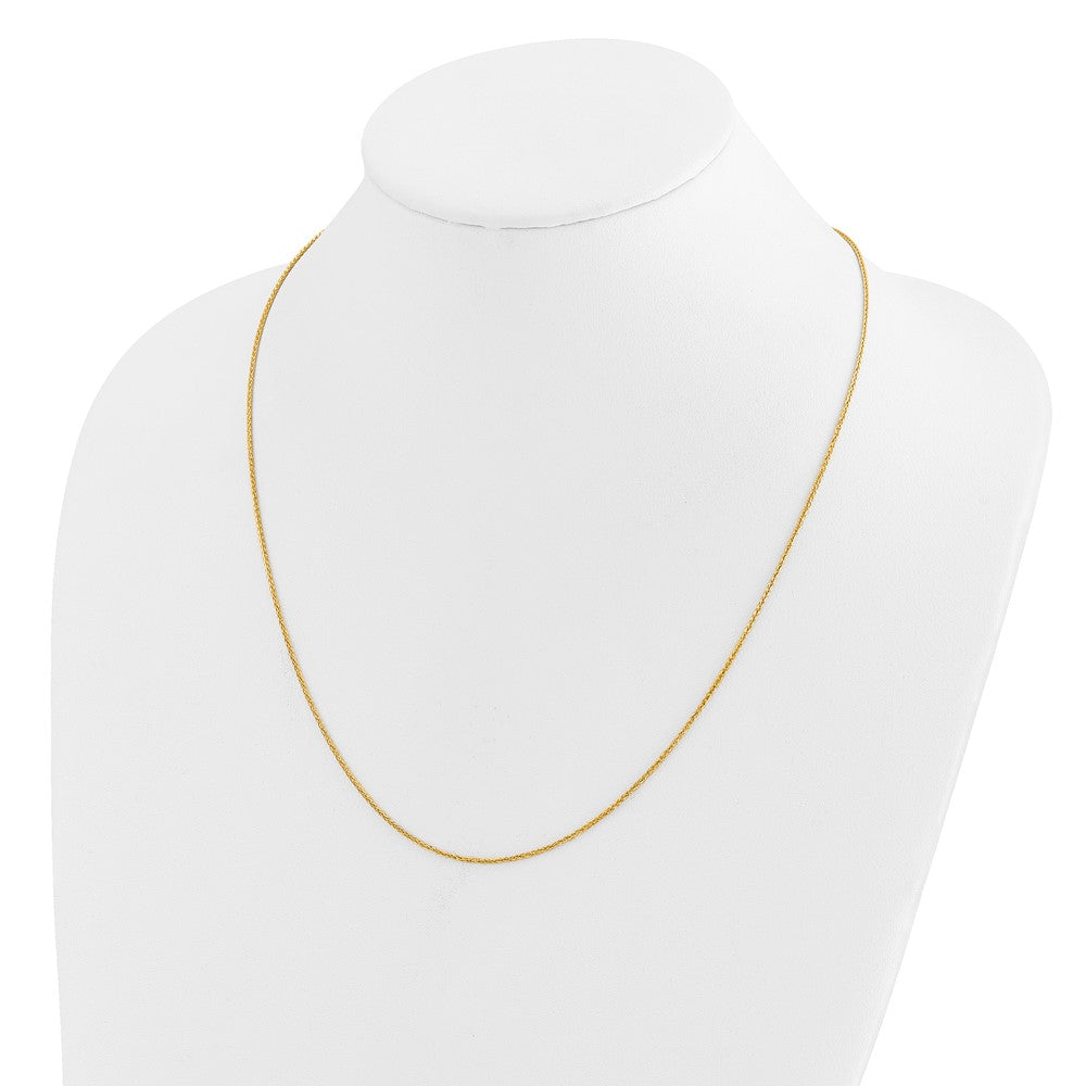 14K Verstellbar 1.2mm Diamantiert Weizen Halskette