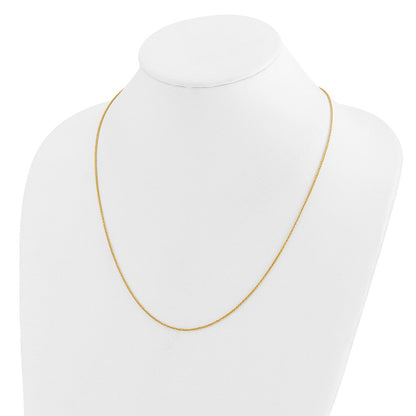 14K Verstellbar 1.2mm Diamantiert Weizen Halskette
