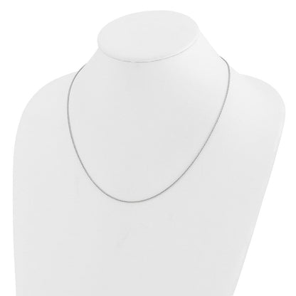 14K Weißgold Verstellbar 1.2mm Diamantiert Weizen Halskette