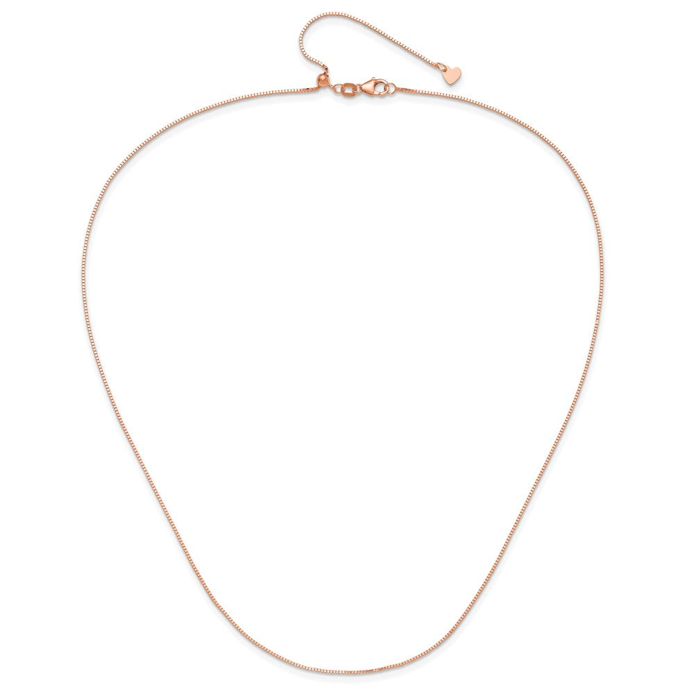 14K Roségold Verstellbar.8mm Venezianer Halskette