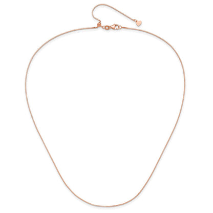 14K Roségold Verstellbar.8mm Venezianer Halskette