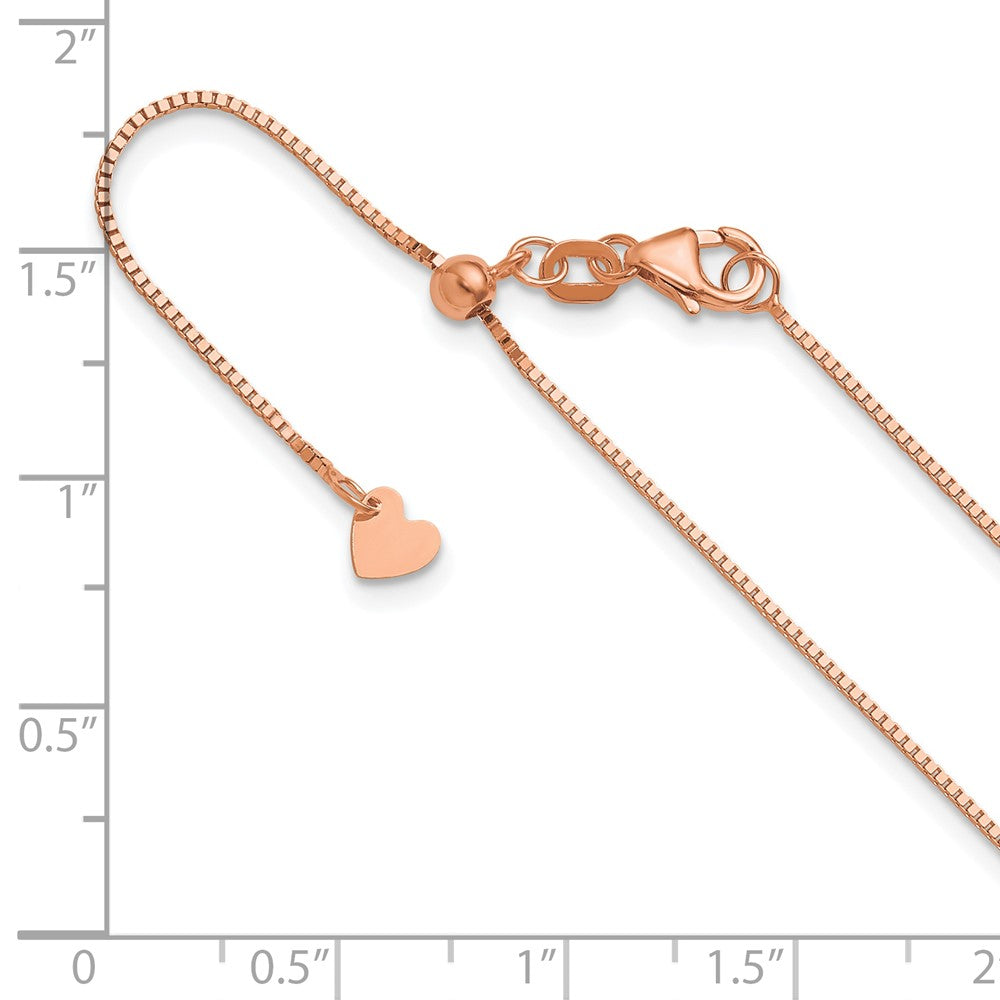 14K Roségold Verstellbar.8mm Venezianer Halskette