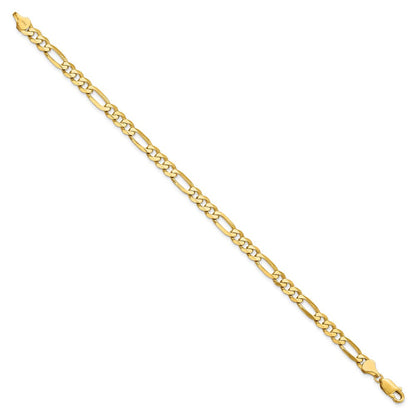 14K 5.50mm Flach Figaro Halskette