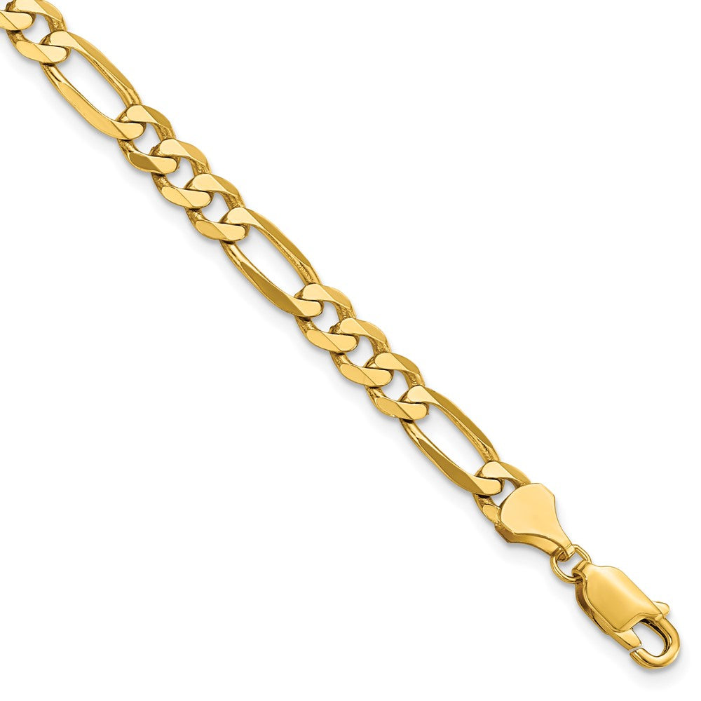 14K 5.50mm Flach Figaro Halskette