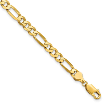 14K 5.50mm Flach Figaro Halskette