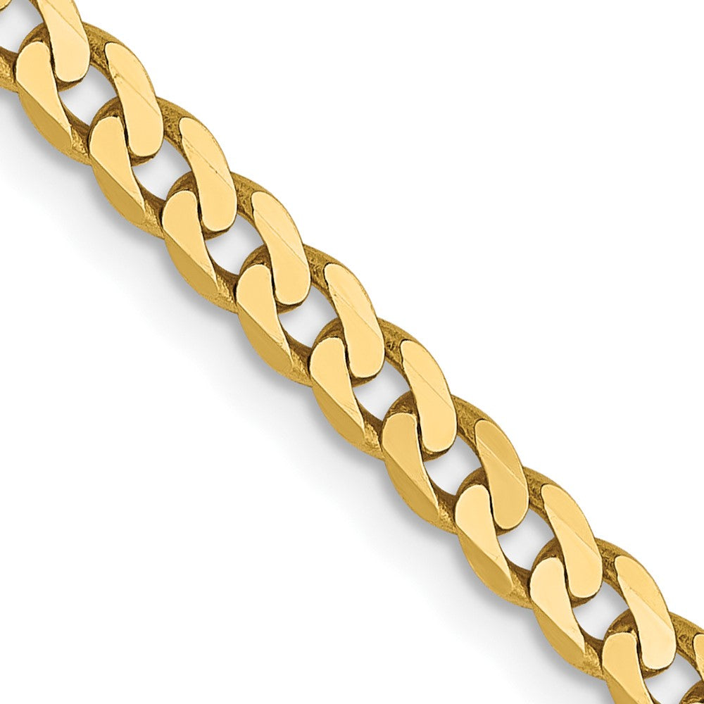 14K 2.9mm Flach Abgeschrägt Panzer Halskette