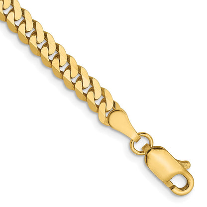 14K 3.9mm Flach Abgeschrägt Panzer Gliederarmband