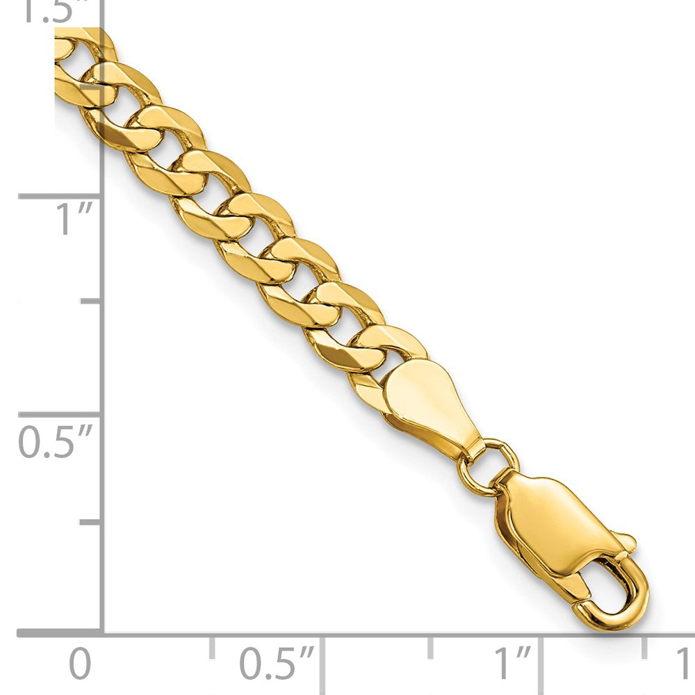 14K 4.5mm Flach Abgeschrägt Panzer Halskette